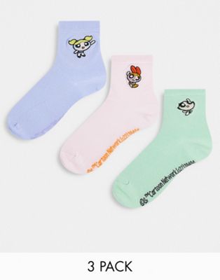 Skinnydip x Powerpuff Girls socks 3 pack