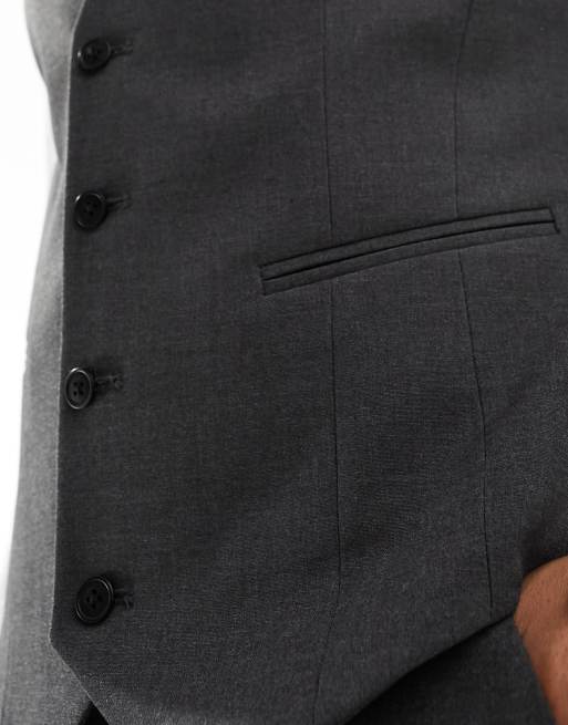 Skinny habitvest i charcoal fra ASOS DESIGN , 3 af 5