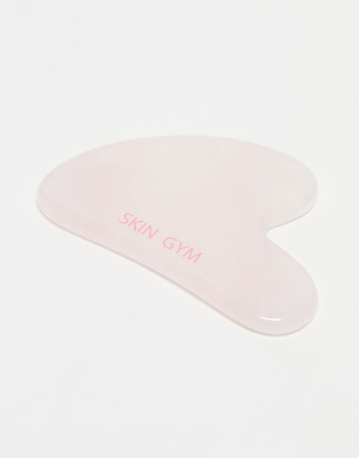 Skins Gym - Kit viso da allenamento: Gua Sha al quarzo rosa e olio viso, 3 di 4