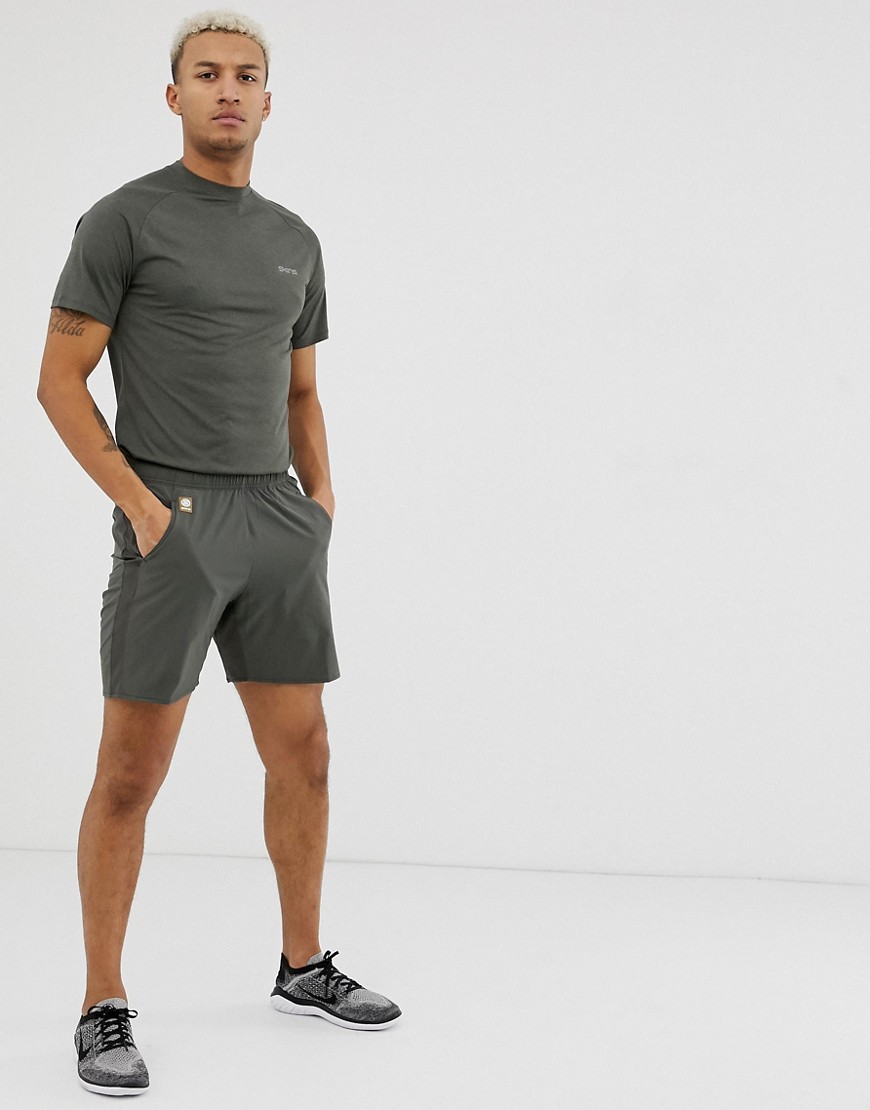 Skins - Square - Pantaloncini kaki da allenamento squadrati da 7''-Verde