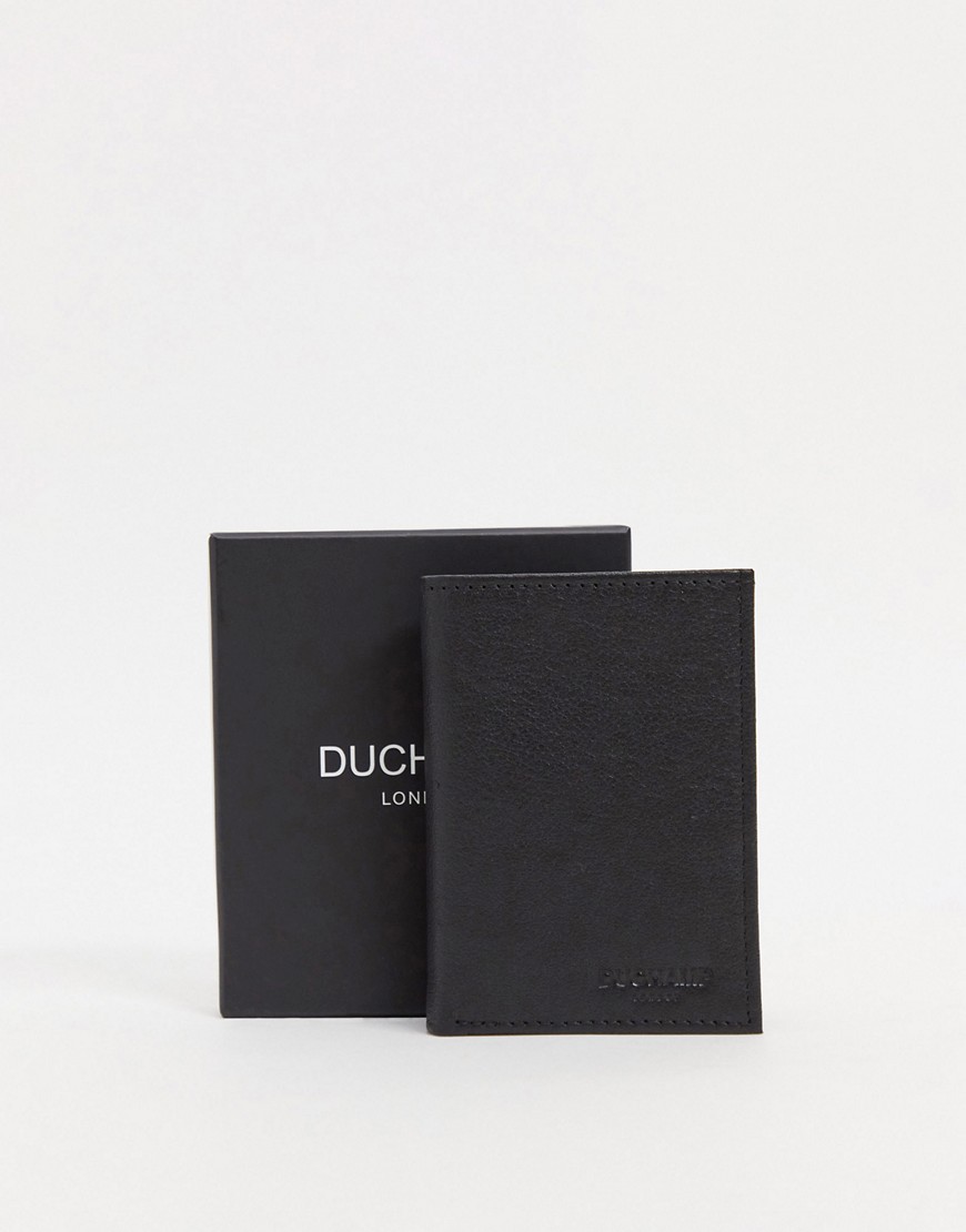 фото Складная кожаная кредитница duchamp-черный цвет