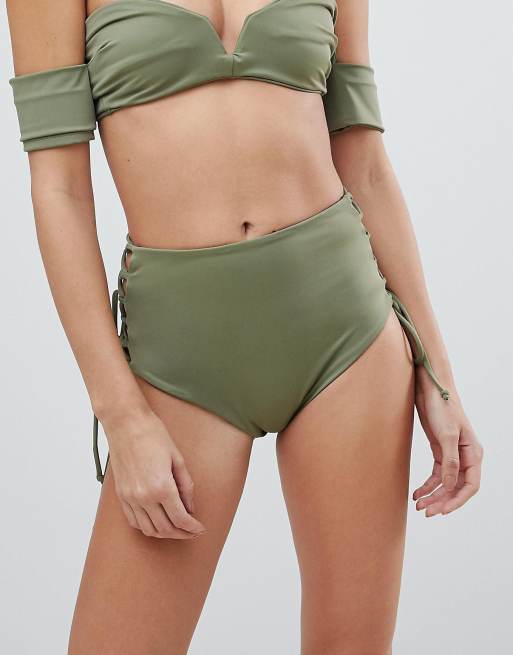 Off shoulder deals bikini high waist