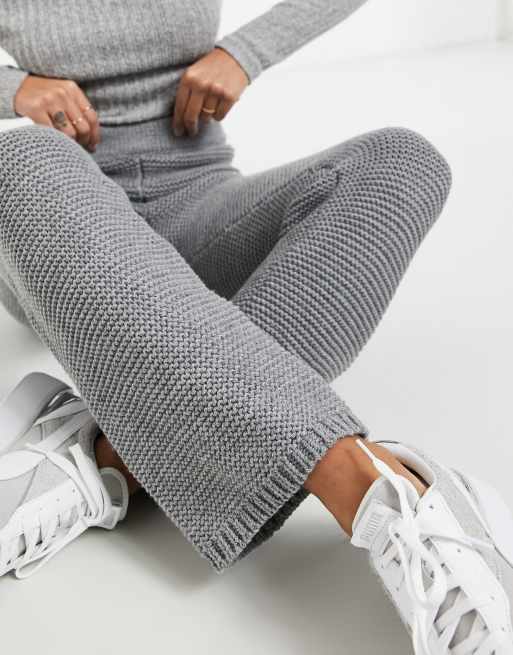 Textured knitted trousers - Woman