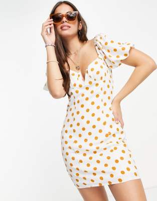 Puff Sleeve Skylar Rose Asos Skylar Rose Milk Maid Mini Dress With