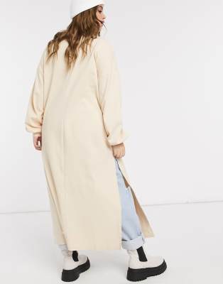 cream maxi knitted cardigan