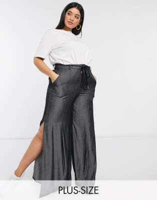 plus size chambray pants