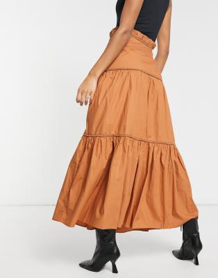 next tiered maxi skirt