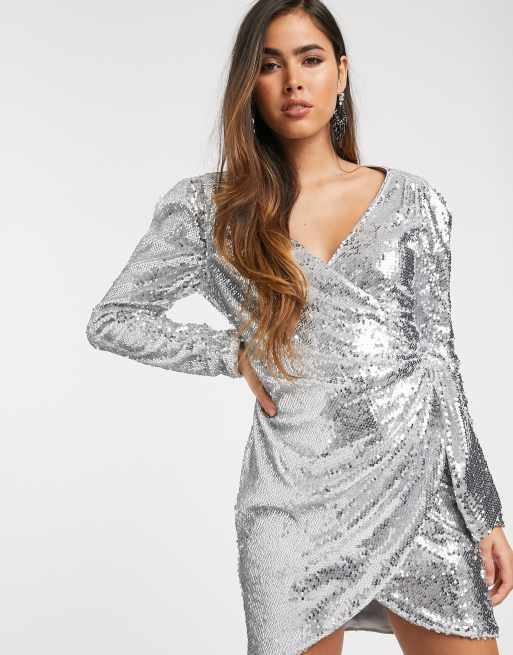 Skylar Rose - Vestitino a portafoglio elegante con paillettes