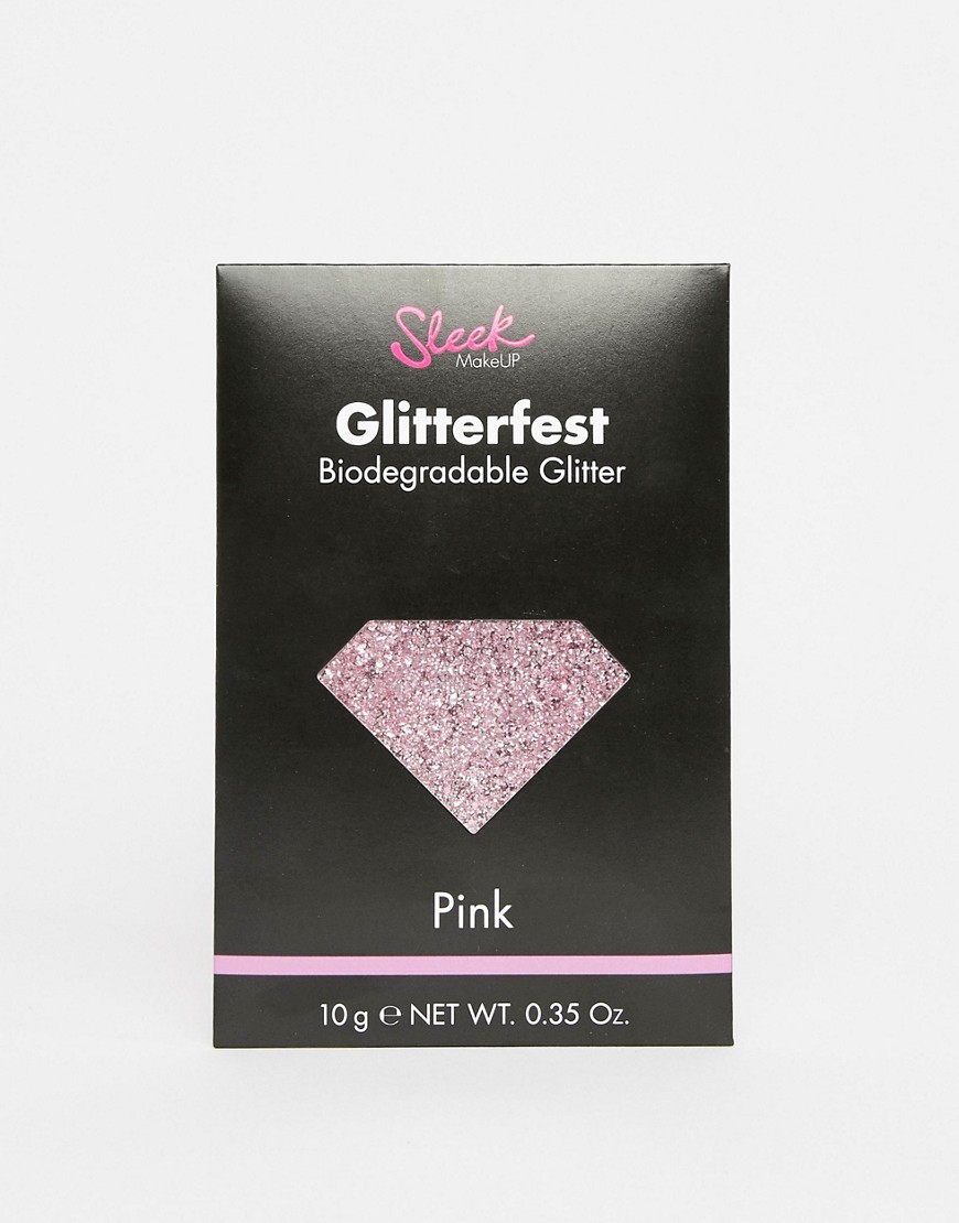 Sleek MakeUP Glitterfest Biologiskt nedbrytbart glitter - Rosa