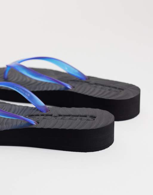 SLEEPERS – Avsmalnande, genomskinliga flip flops med platåsula, 4 av 4