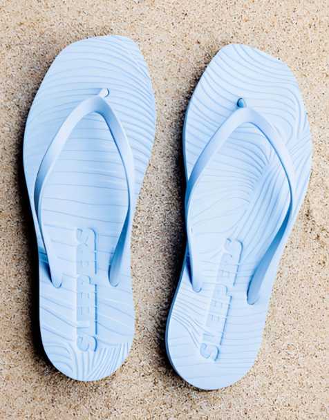 Sleepers – Ljusblå, avsmalnande flip flops - view 1