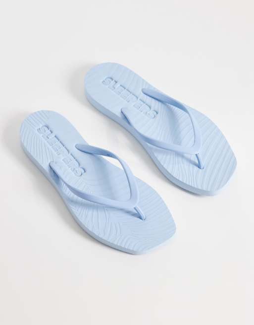 SLEEPERS - Smaltoelopende teenslippers in blauw, 2 van 4