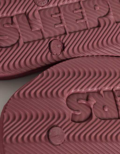 SLEEPERS - Smaltoelopende teenslippers in bordeauxrood, 2 van 4