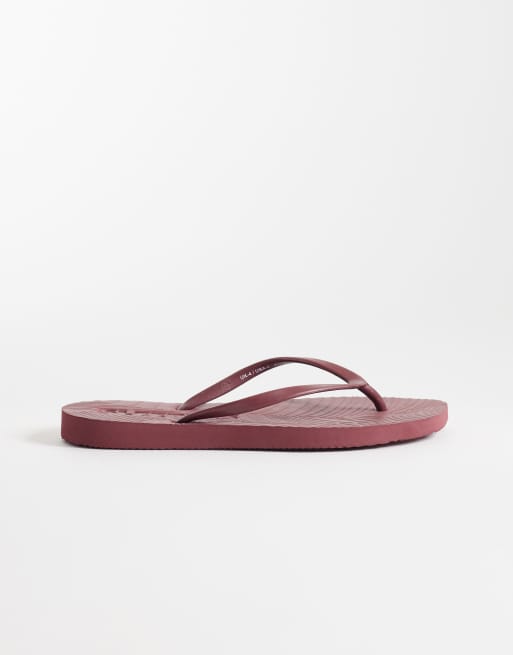 SLEEPERS - Smaltoelopende teenslippers in bordeauxrood, 3 van 4