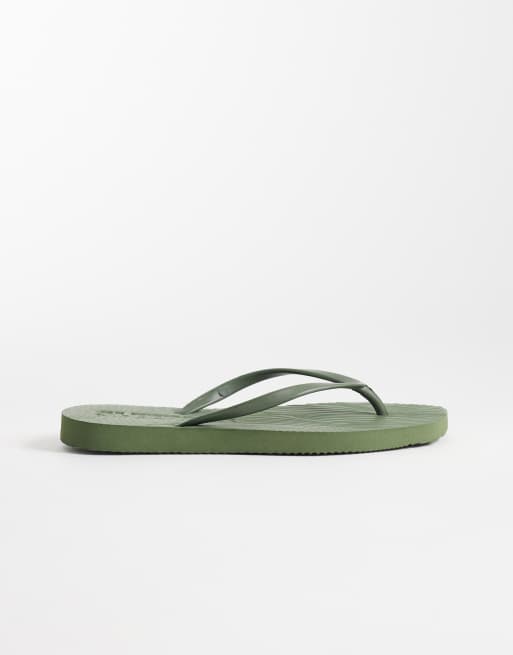 SLEEPERS - Smaltoelopende teenslippers in groen, 3 van 4