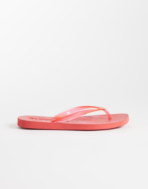 SLEEPERS - Smaltoelopende teenslippers in rood transparant, 3 van 4