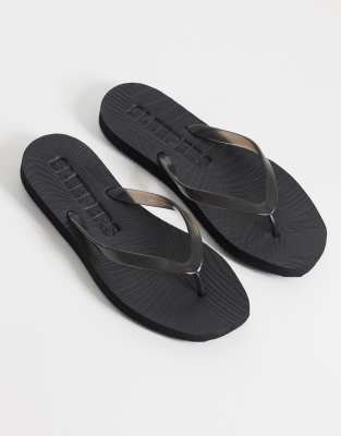 Sleepers Tapered Flip Flops In Black