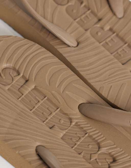 SLEEPERS tapered flip flops in sand, 3 of 4