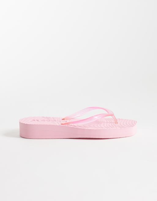 Sleepers - Tongs fuselées à plateforme - Rose sorbet transparent, 4 de 4