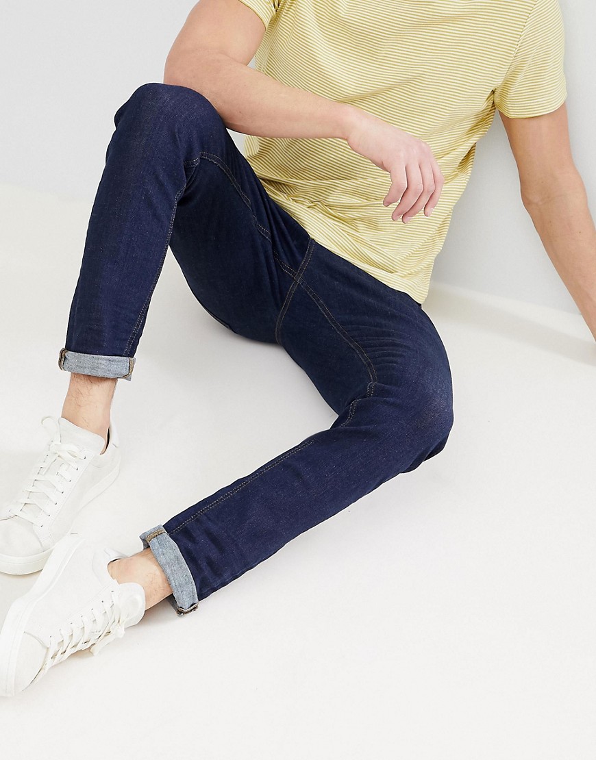 Slimfit-jeans i indigo fra Hoxton Denim-Blå