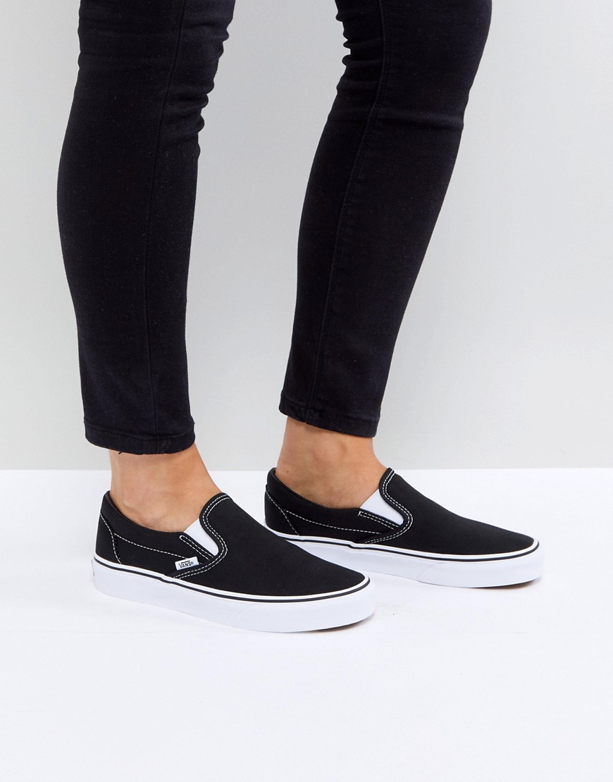 Slip on Sneakers i sort og hvid fra Vans Classic