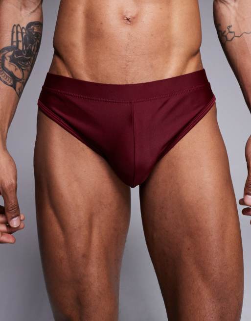 Slips de baño burdeos de ASOS DESIGN, 4 de 5