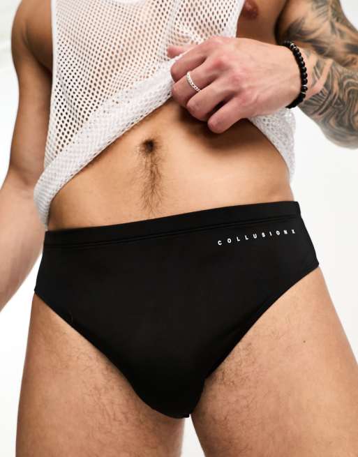 Slips de baño negros de COLLUSION