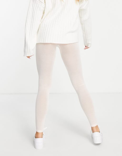 Sloggi Ever Cosy merino wool mix legging in cream