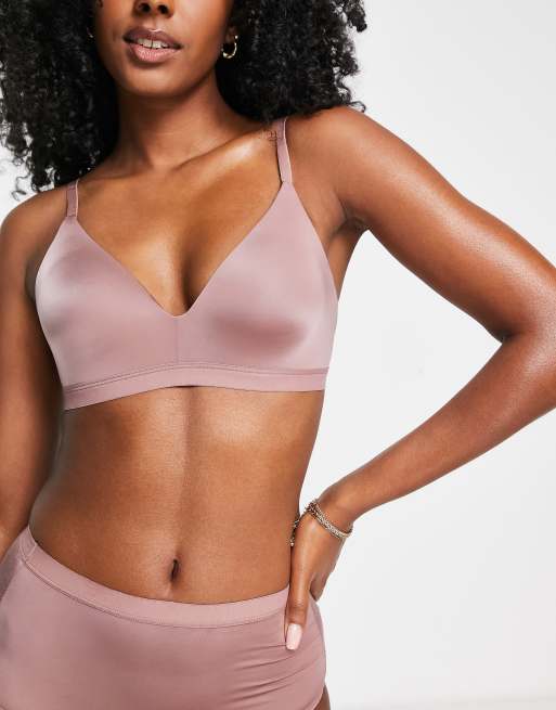 Sloggi - WOW Comfort - Diepuitgesneden push-up bh in mauve