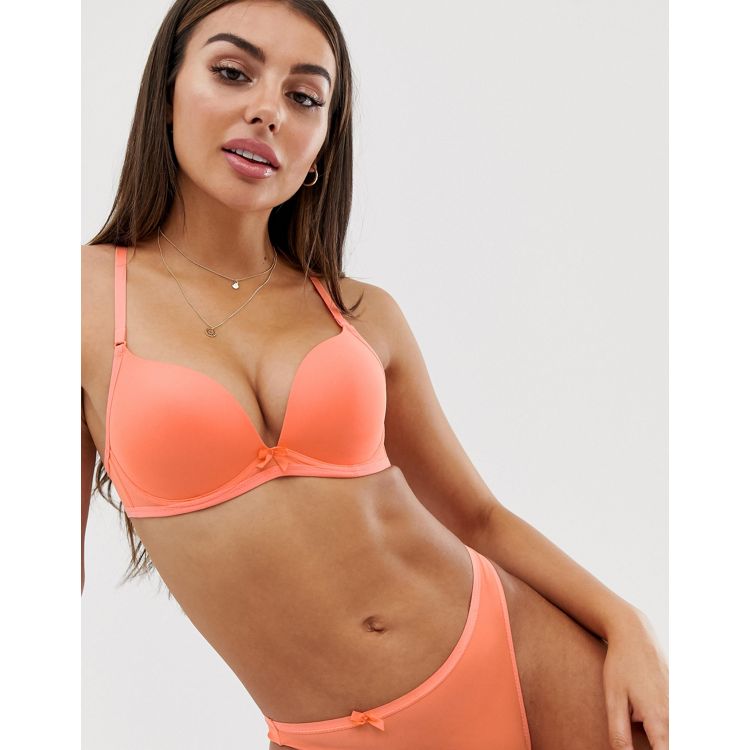 Sloggi Wow Comfort non-wire push-up bra in orange