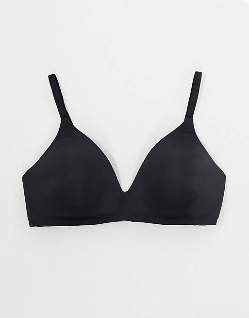 Sloggi WOW Comfort plunge push up bra in black