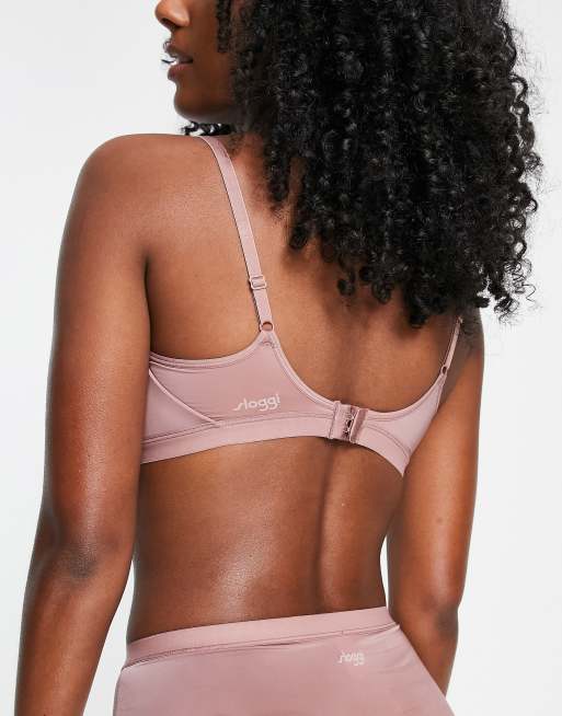 Sloggi WOW Comfort plunge push up bra in mauve