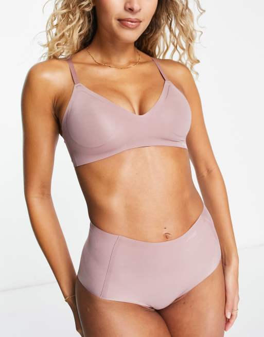 Sloggi Zero Feel seamless lingerie set in cacao