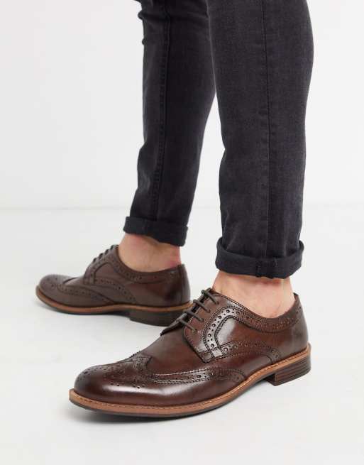 Smarte brogues i brun fra Silver Street