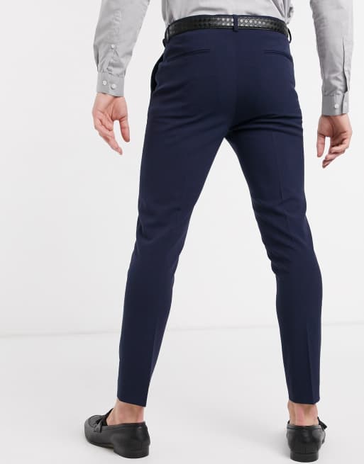 Smarte marineblå superskinny, cropped bukser fra ASOS DESIGN, 2 af 4