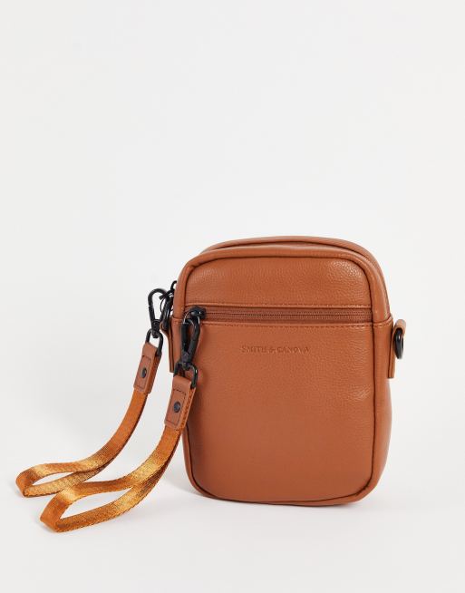 Smith & Canova - Borsa a tracolla in pelle color cuoio