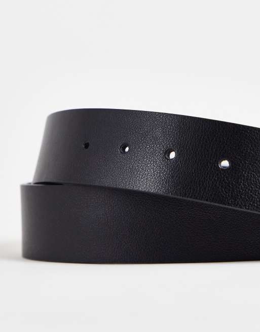 Smith & Canova - Cintura in pelle nera con fibbia squadrata, 4 di 4