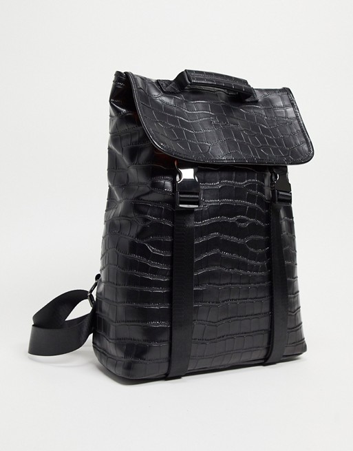Smith & Canova double clip croc backpack
