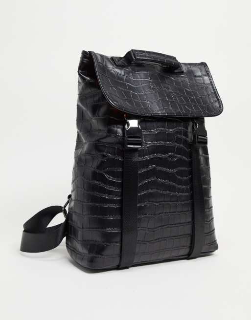 Smith & Canova double clip croc backpack ASOS