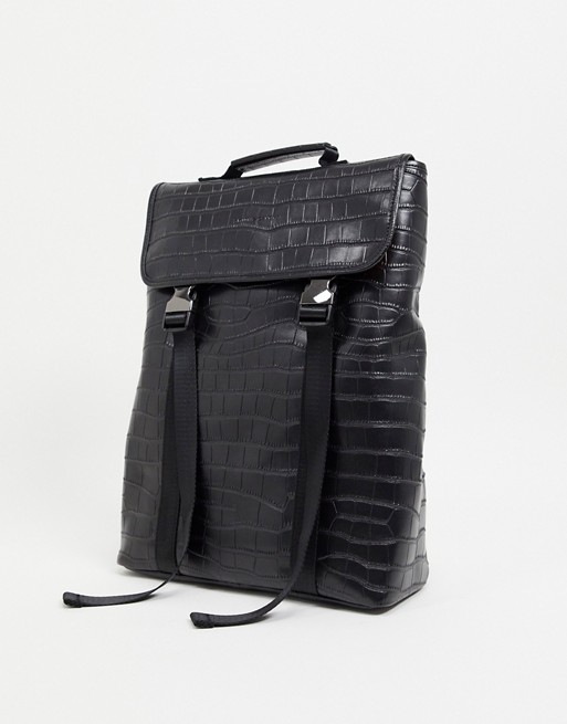 Smith & Canova double clip croc backpack