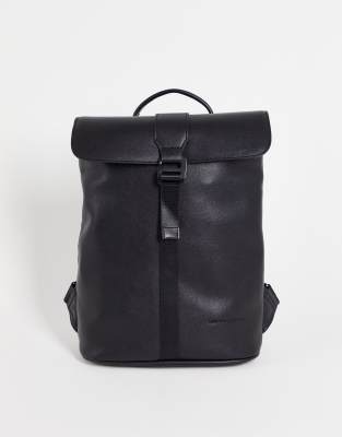 Smith And Canova Smith & Canova Flap Over Backpack In Black ModeSens