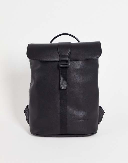 Smith & Canova flap over backpack in black | ASOS