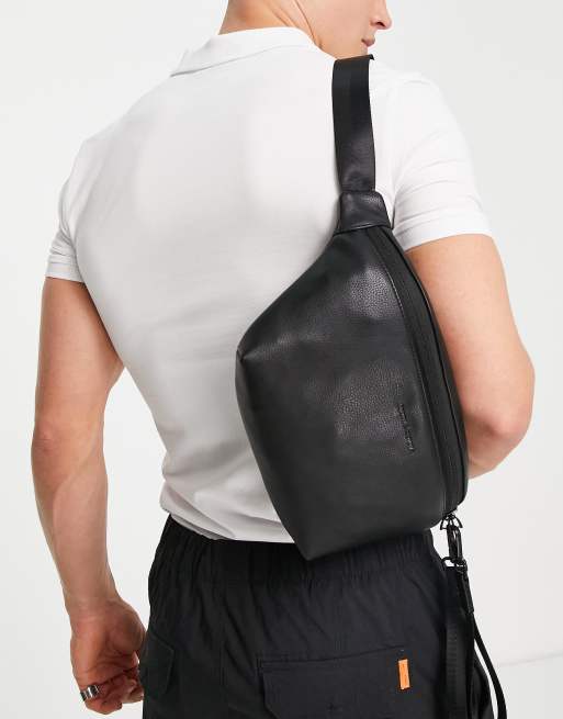 Smith & Canova leather bumbag in black