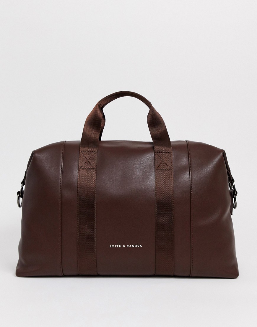 Smith & Canova leather carryall in brown
