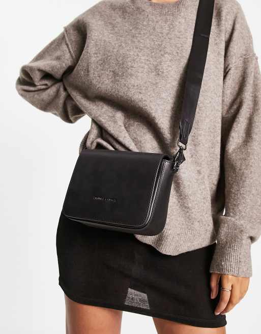 Smith & Canova leather crossbody bag in black ASOS