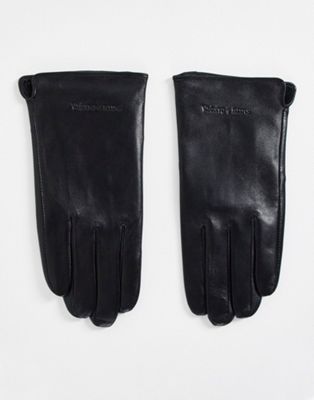 Smith & Canova leather gloves in black