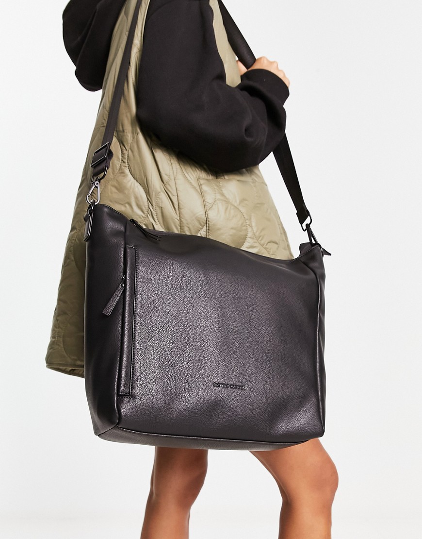 Smith & Canova leather slouch shoulder/backpack bag in black