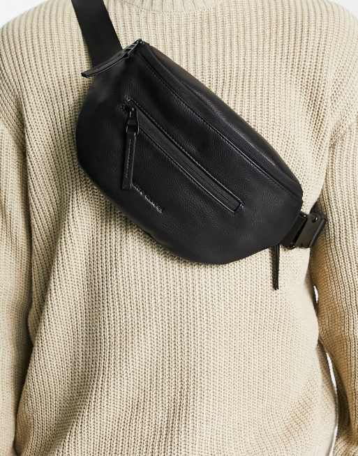 Smith Canova Leder Gurteltasche in Schwarz mit ReiBverschluss ASOS
