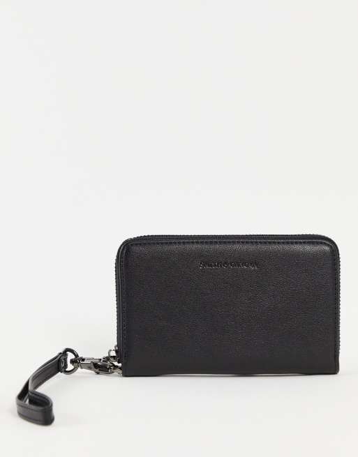 Smith & Canova - Portafoglio con zip su tre lati nero