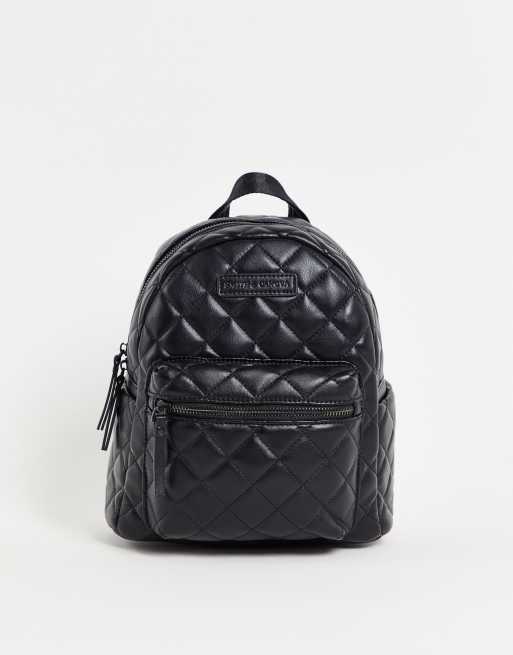 Quilted Small Backpack - Black